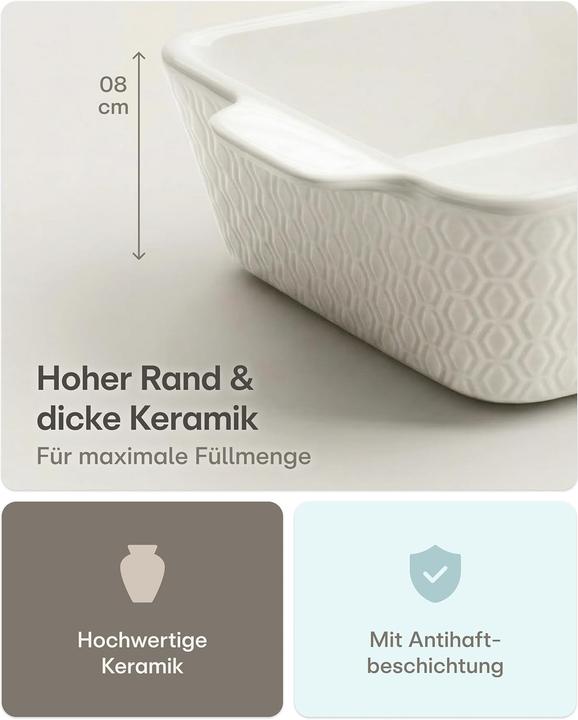 Produktbild Praknu Auflaufform mit extra hohem Rand