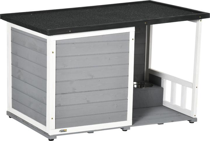 Image du produit PawHut Niche pour chiens avec gamelles (Niche pour chien)