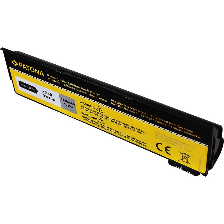 Patona Batteria Premium (6 cubicoli, 4400 mAh), Batteria per notebook, Nero
