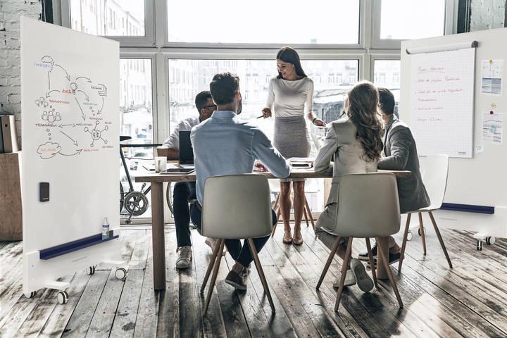 Image du produit Magnetoplan MAGNETOP. Infinity Wall mobile 1141100 émail double face 185x105x22cm