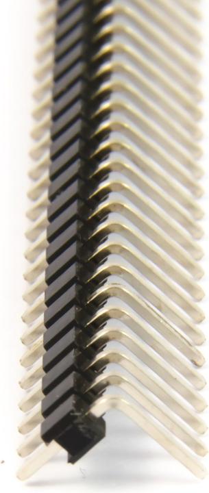 Actual product image Purecrea Male Connector Male 1 X 40 Pin RM 2.54mm Angled Pin