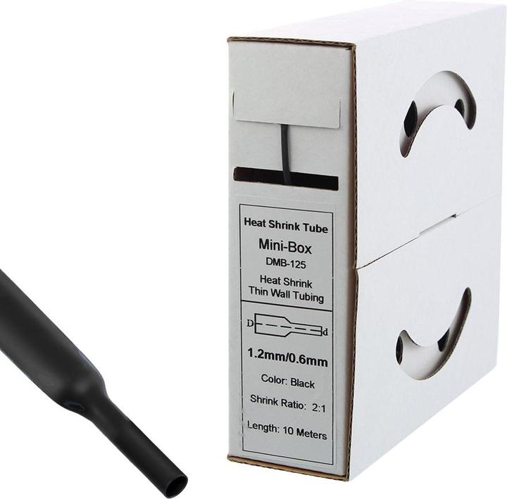 Image du produit Offgridtec 10m de gaine thermorétractable 1,2mm>0,6mm noir (1 x)
