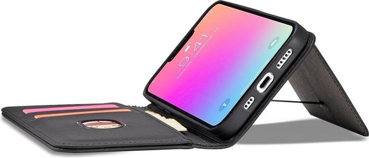 Produktbild Hurtel Magnet Card Case case for iPhone 14 flip cover wallet stand black (Apple iPhone 14)