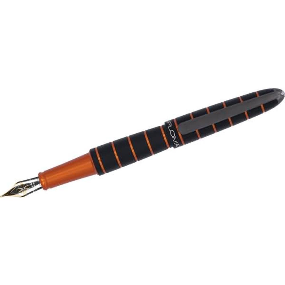 Diplomat, Schreibstifte, Füllhalter Elox ring schwarz/orange 14 kt (Schwarz/Orange, 1 x)