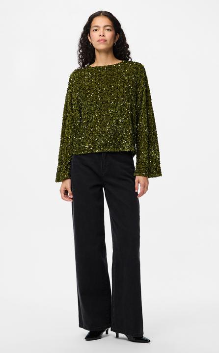 Immagine prodotto Pieces PCKAM PAILLETTEN SCHLEIFEN Oberteil mit langen Ärmeln (M)