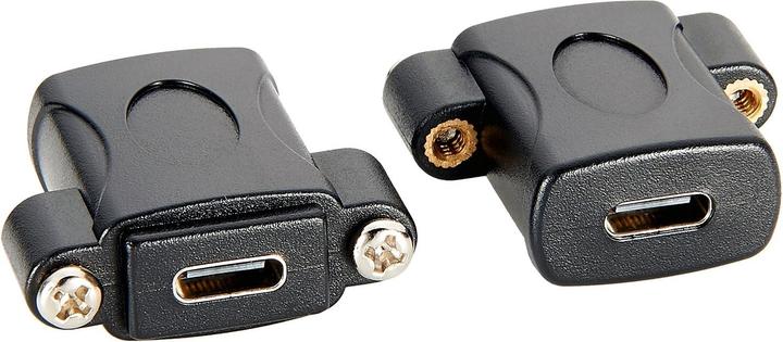 Actual product image Exsys Panel mount adapter USB-C f-f (USB-C)