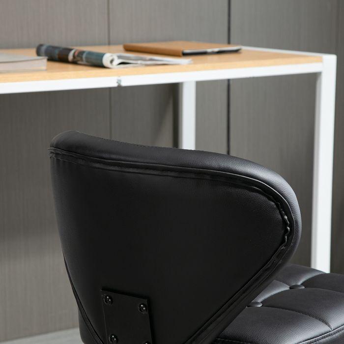 Immagine prodotto Swisshandel24 Set di 2 sgabelli con rotelle e schienale girevole, regolabili in altezza 45 x 47 x 72-87 cm