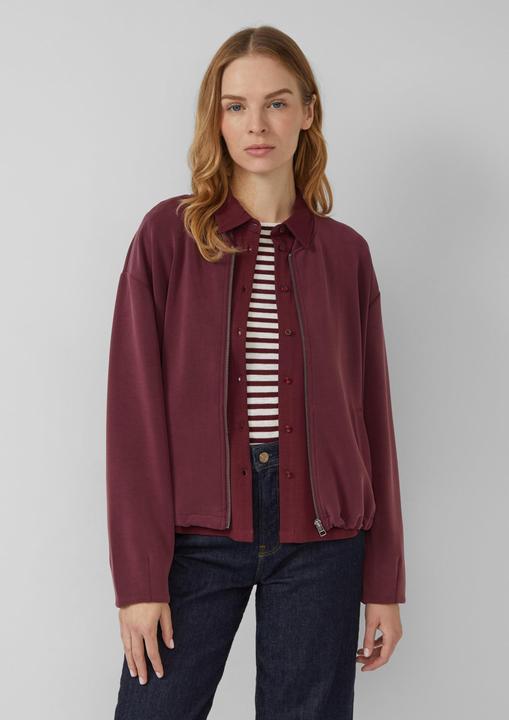 Produktbild s.Oliver Sweatshirt Jacke Oversized Scuba-Jacke mit verstellbarem Saum (44)