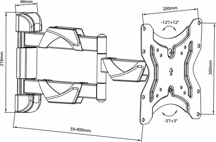 Actual product image Maclean MC-742 TV mount (42 inch) (Wall, 42", 30 kg)
