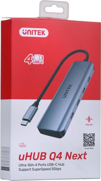 Actual product image Unitek H1107K Hub USB-C 4xUSB 3.1 Gen1 (USB-C, 4 ports)