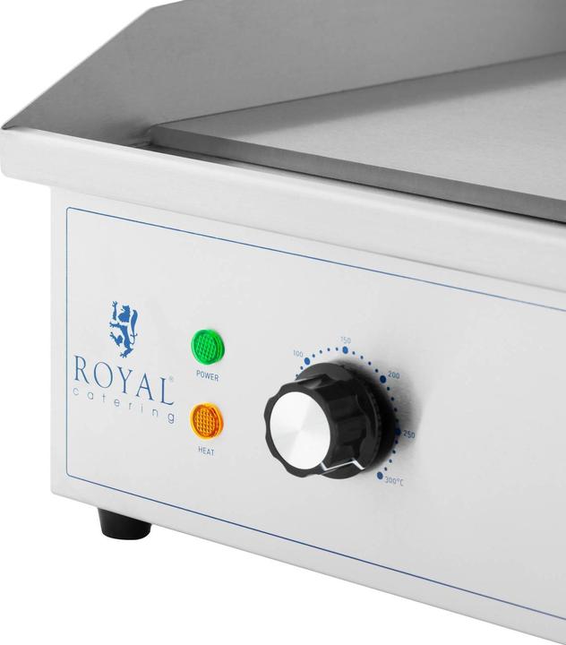 Produktbild Royal Catering Elektro Grillplatte Grillplatte Grill 727 x 420 mm geriffelt/glatt 3.000 W