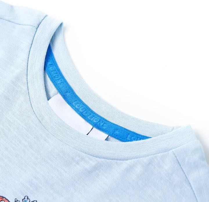 Immagine prodotto vidaXL Maglietta da bambino azzurro 128,Materiale: 100 % cotone,Colore (128)