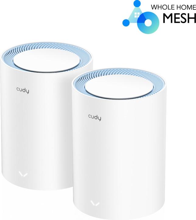 Produktbild Cudy M1200 2-PACK mesh wi-fi system Dual-band ( / ) Wi-Fi 5 (802.11ac) White 1 Internal
