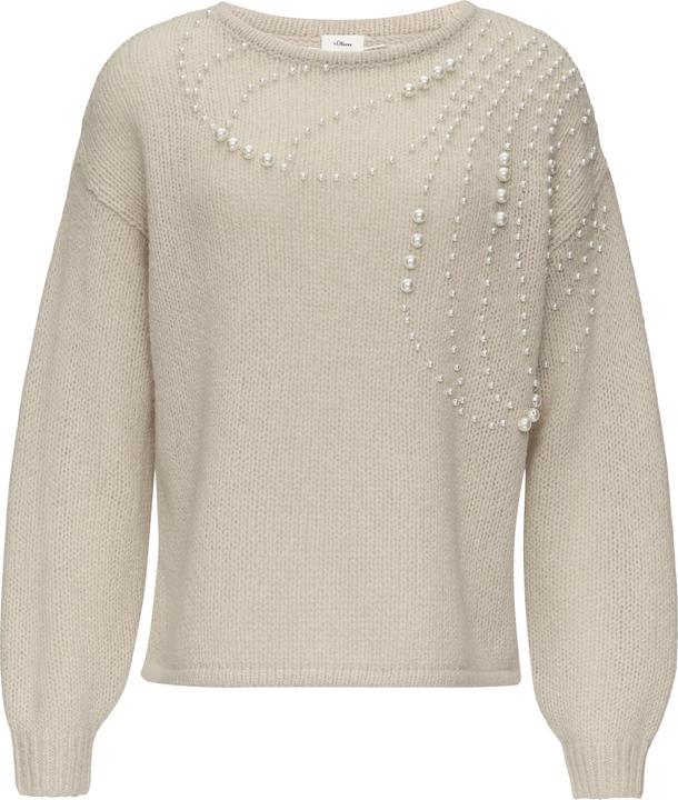 Immagine prodotto s.Oliver Strickpullover Pullover mit Perlen-Besatz (XL)