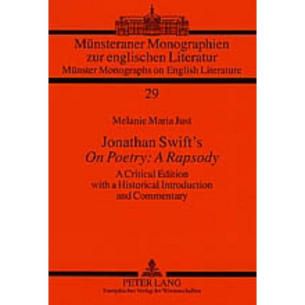 Jonathan Swift's 'On Poetry: A Rapsody', Fachbücher von Melanie Just