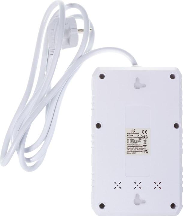 Actual product image Maclean Multiple socket outlet, extension cable with 4 sockets + 3 USB ports (4x, USB-A, 1.50 m)