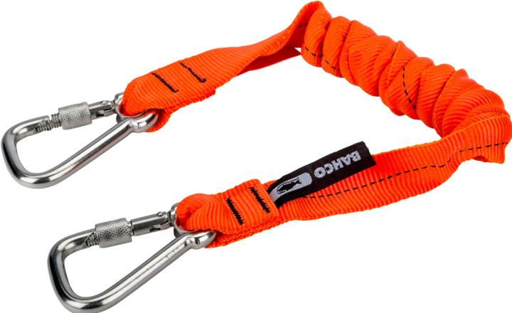 Immagine prodotto Irimo Filo di sicurezza arancione altamente visibile con moschettone fisso, 12 kg, 1 m