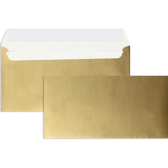 Blanke, Briefumschlag, Briefumschläge DIN C6/5 130g/qm haftklebend VE=100 Stück gold (C6/5, 100 x)