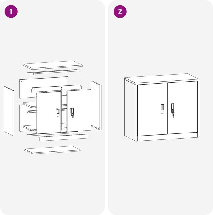 Image du produit vidaXL Büro-Beistellschrank (40 x 40 x 70 cm)