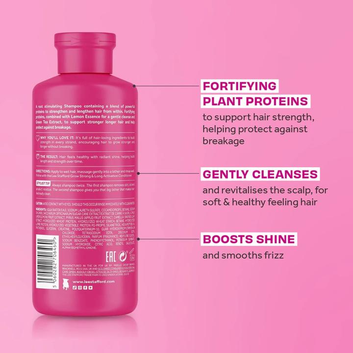 Produktbild Lee Stafford Grow Strong & Long Activation Shampoo 250 ml (250 ml, Flüssiges Shampoo)