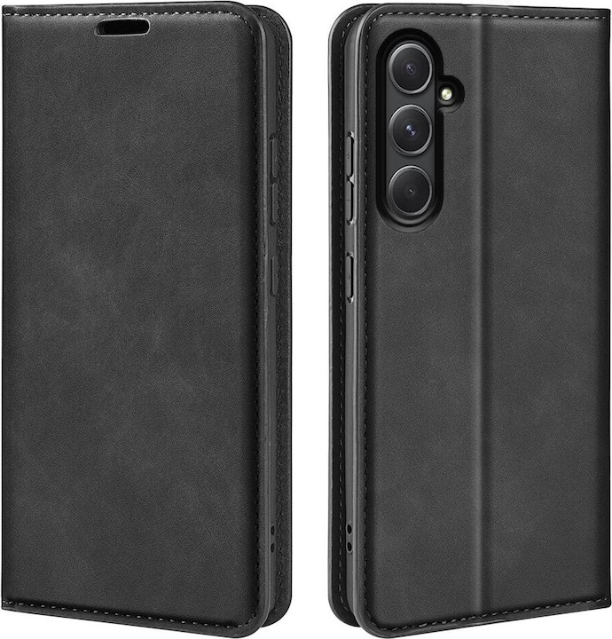 Cover-Discount Galaxy A55 - Stand Flip Case cover black (Samsung Galaxy A55)