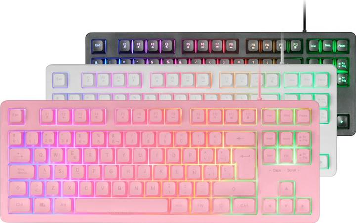 Produktbild Mars Gaming Clavier Gamer Mk023 RGB (Rose) (FR, Kabelgebunden)