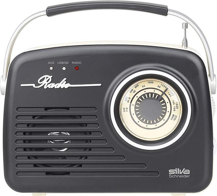 Actual product image Silva Schneider Radio 20W FM USB SD Memory Card black MONO 1965 BLACK (FM)