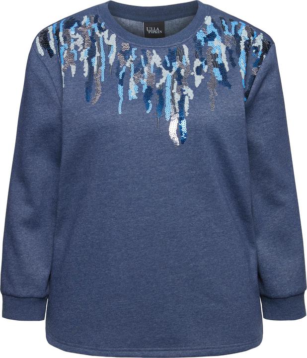 Immagine prodotto Ulla Popken Felpa con paillettes, scollo a girocollo e maniche lunghe (50, 52)