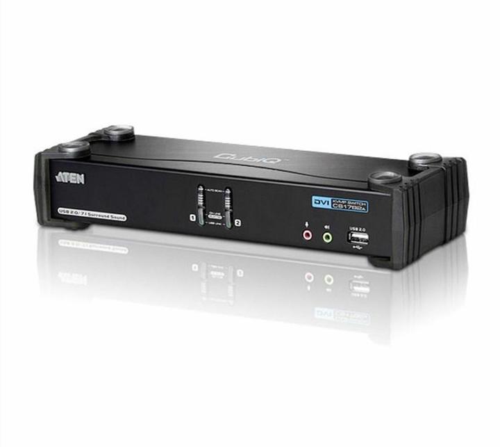 Produktbild Aten CS1782A, 2 Port USB Hub KVM Switch mit 3D, DVI & 7.1