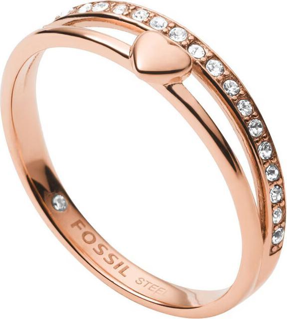 Produktbild Fossil - Romantic bronze ring with crystals JF03460791 - Circuit: 54 mm (54)