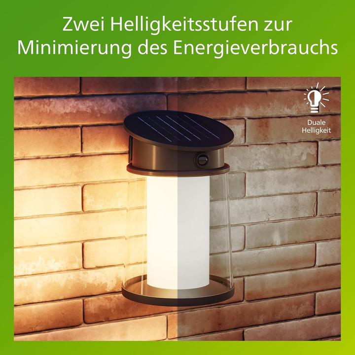 Immagine prodotto Philips Lampada da parete solare per esterni (500 lm, E27, IP44)