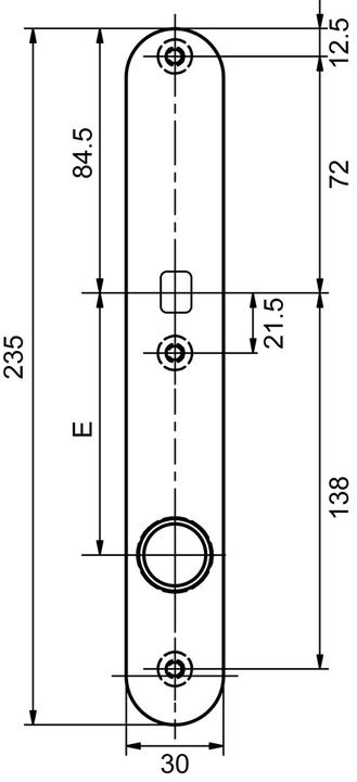 Actual product image Glutz Outside door plates for door knobs 5345-30 K extra narrow (Door plate set)