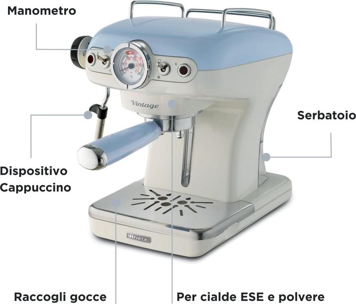Actual product image Ariete 1389 Vintage coffee machine