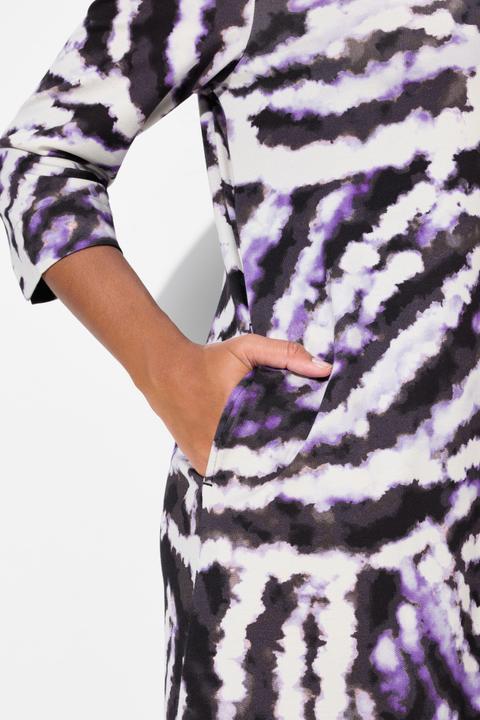 Produktbild Ulla Popken Sweatkleid, Batikdruck, Stehkragen, 3/4-Arm, Taschen (42, 44)