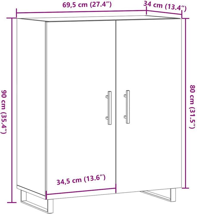 Image du produit vidaXL Sideboard (69.50 x 34 x 90 cm)