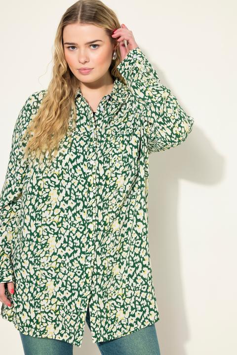 Produktbild Studio Untold Hemdbluse, Boxy Shape, Leo-Print, Langarm (54)