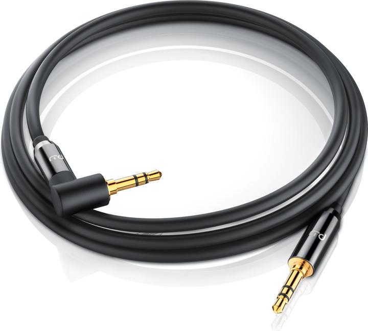 Image du produit Primewire AUX to 3.5mm Jack Audio Cable 90° Angled, HiFi Jack Cable Connection Cable for Audio Devices (2 m, Jack 3,5 mm (AUX))