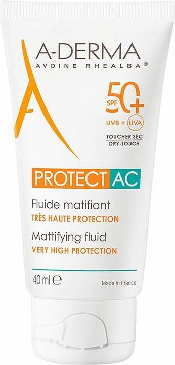 Actual product image A-Derma PROTECT-AC mattifying fluid SPF50+ (Sun cream face, SPF 50+, 40 ml, 67 g)
