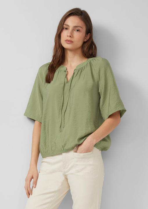 Immagine prodotto s.Oliver Bluse Fliessende Viskose-Bluse mit Raffung und Schleife (46)