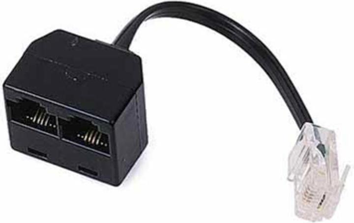 Produktbild Dönges Modularer Y-Adapter RJ45 8(8), Kabellänge 0,1 m, schwarz