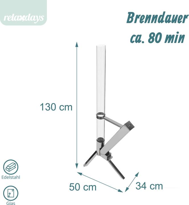 Productafbeelding Relaxdays Feuerrohr-Pelletfackel