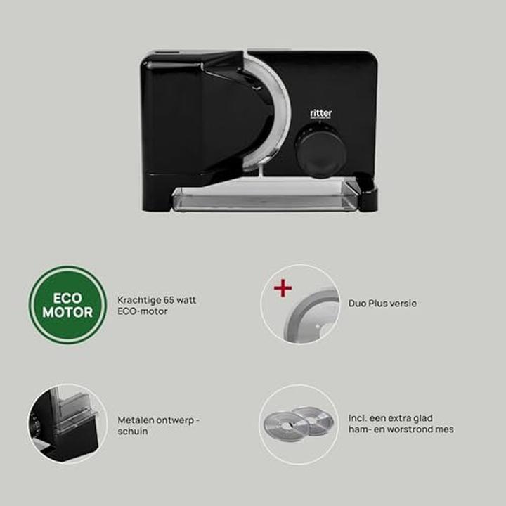 Actual product image Ritter E 16 SW DuoPlus universal slicer metal version incl. ham knife 515047
