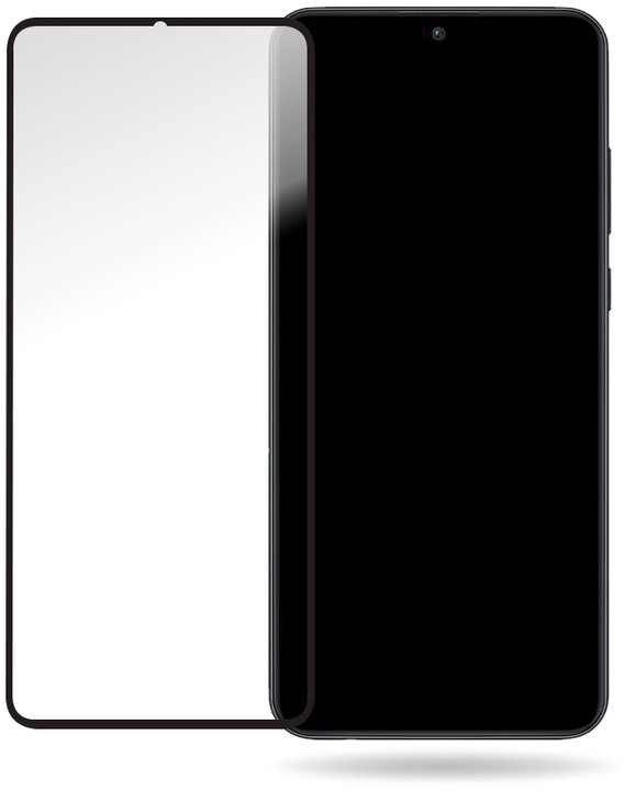 Actual product image Mobilize Black frame glass (1 Piece, Huawei Y6p)