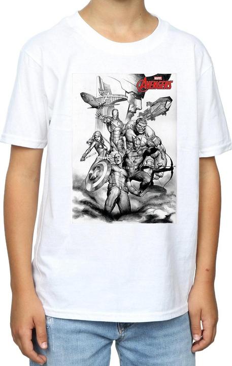 Produktbild Avengers Assemble Team Sketch TShirt Jungen (140, 146)