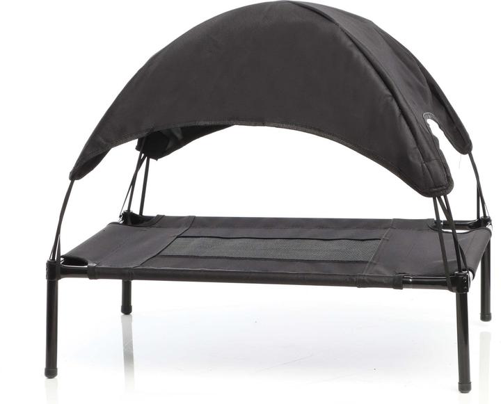 Actual product image Wiltec Portable Outdoor Relax Pet Bed Canopy Dog Bed M Black (Dog)