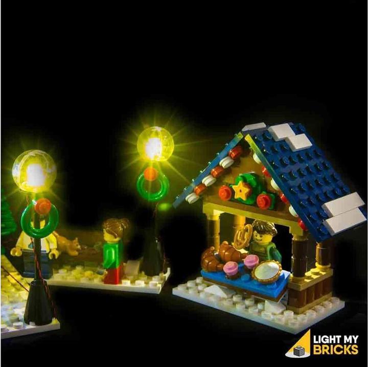 Produktbild Light my bricks LED Licht Set für LEGO Winterlicher Markt