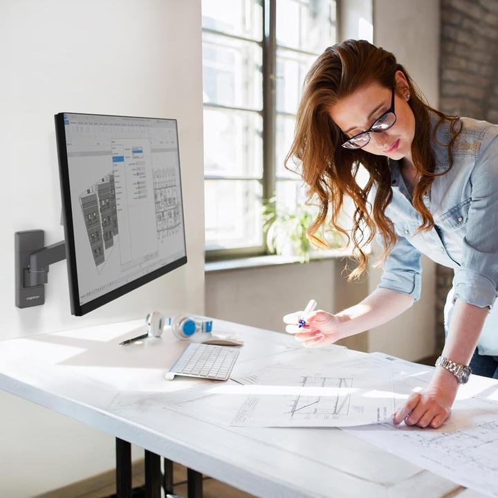 Image du produit Ergotron LX PRO ARM SINGLE DISPLAY WALL MOUNT darkgrey (Mur, 34", 10 kg)