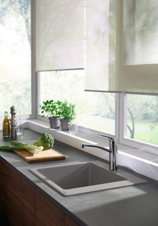 Actual product image hansgrohe HG fitted sink 450 S510-F450 concrete grey (Fitted sink, 51 cm, 56 cm)