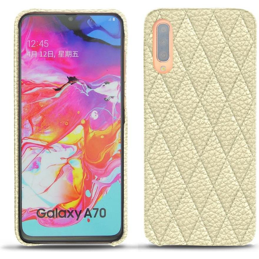 Noreve Lederschutzhülle (Samsung Galaxy A70), Smartphone Hülle, Weiss