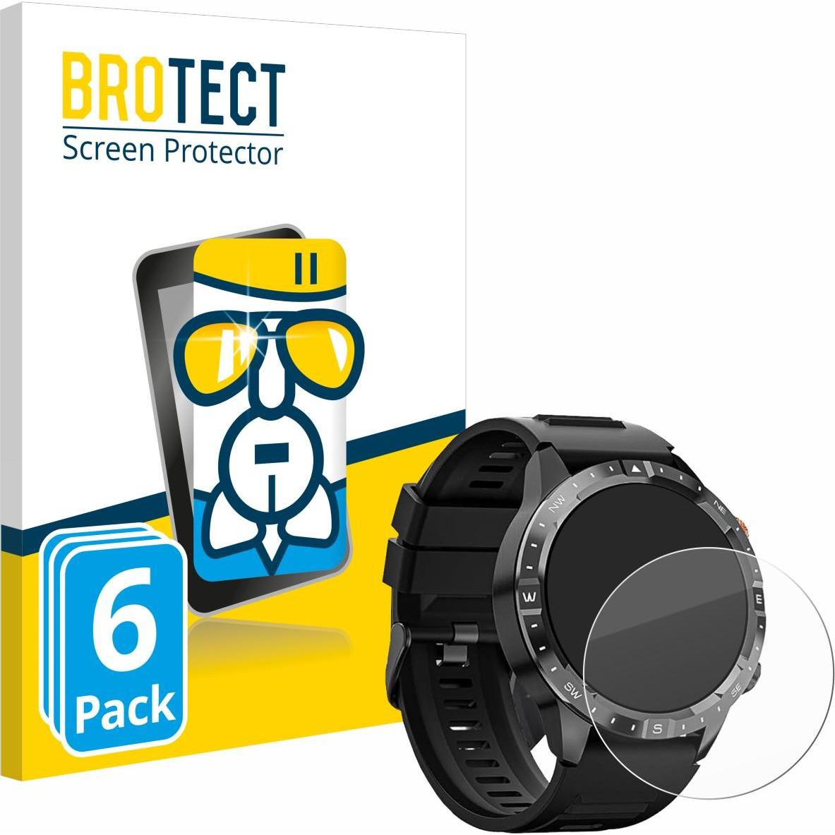 BROTECT Schutzglas Schutzfolie Glas Folie Displayschutz klar, Smartwatch Schutzfolie, Transparent